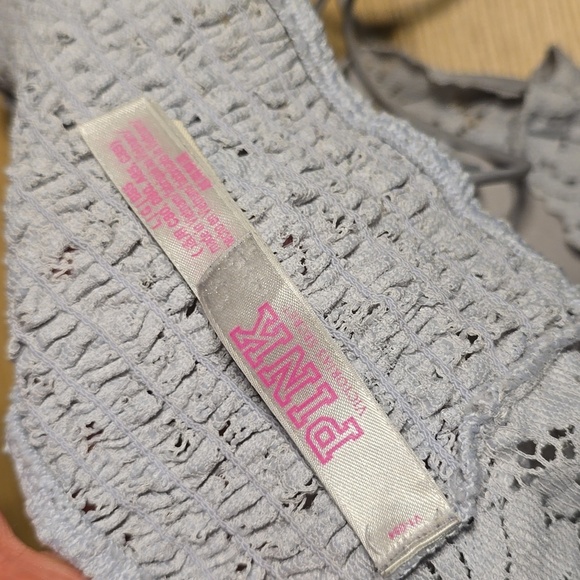 Pink Victoria's Secret Gray Lace Bralette with Rose Gold Detail L - Picture 3 of 3
